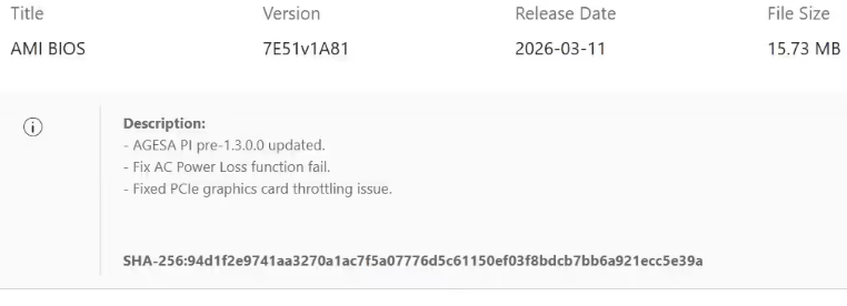 微星确认 AM5 主板显卡降速问题根源！已上线首批修复 BIOS