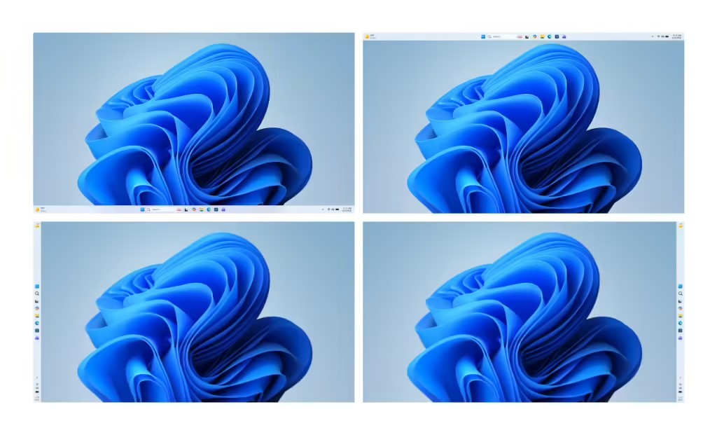 微软 Win11 任务栏支持上下左右自定义位置