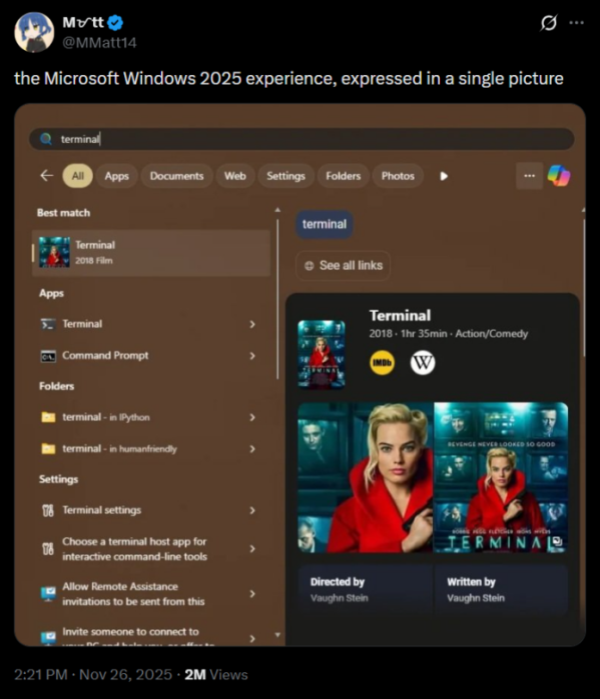 微软优化 Win11 搜索，一键关闭搜索页必应检索