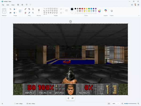 经典游戏的无限移植！DoomPaint 项目让 Windows 画图工具变身游戏显示