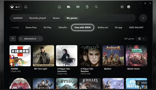微软重构 Xbox PC 应用！商店与游戏列表合二为一