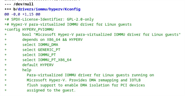 微软提交 Hyper‑V IOMMU 驱动补丁！Linux 虚拟机终于支持 DMA 内存保护